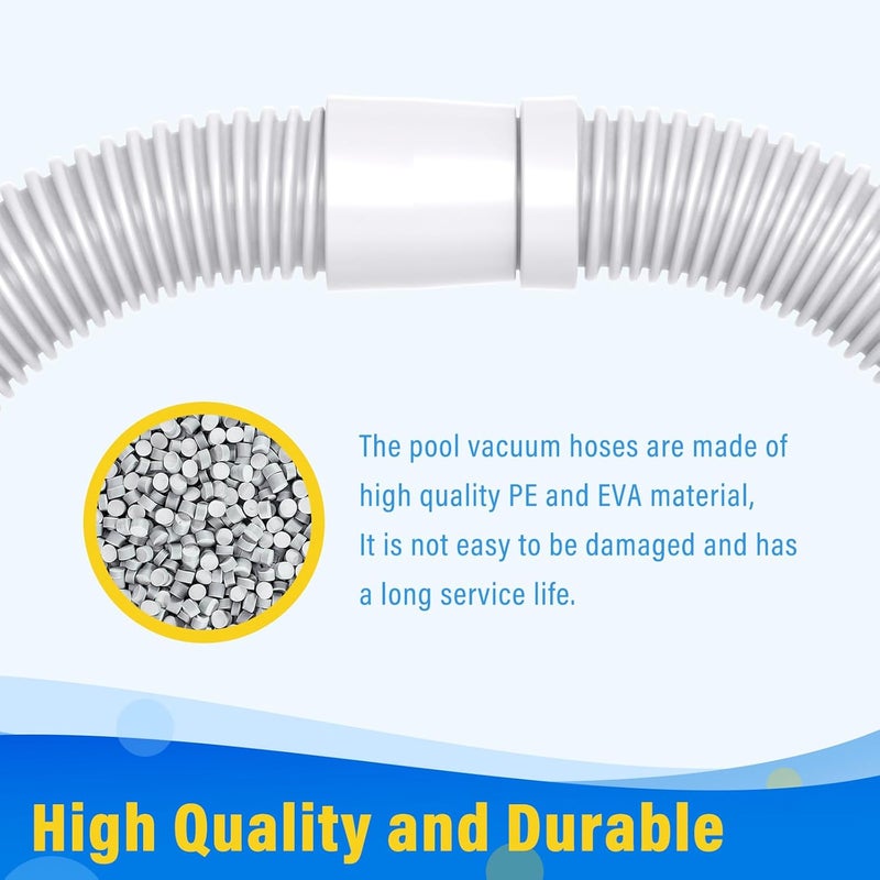 GRONGU Universal Pool Vacuum Hose 48" Long Fit for Kreepy Krauly, Baracuda G3/G4, Hayward Navigator, Pool Vac Ultra and Most Automatic Pool Vacuum Cleaners, Swimming Pool Cleaner Suction Hose, 2 Pack - Image 3
